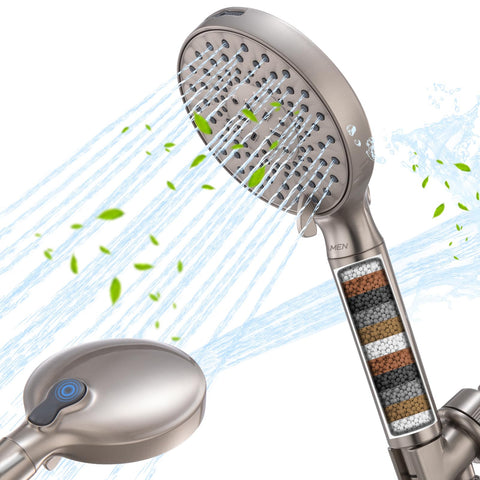Ryamen filtered shower head handheld with easy installation and flexible spray control.