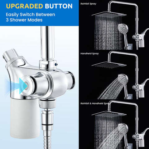 Ryamen filtered water system close-up showing KDF-55 VC Balls filtration for reduced chlorine