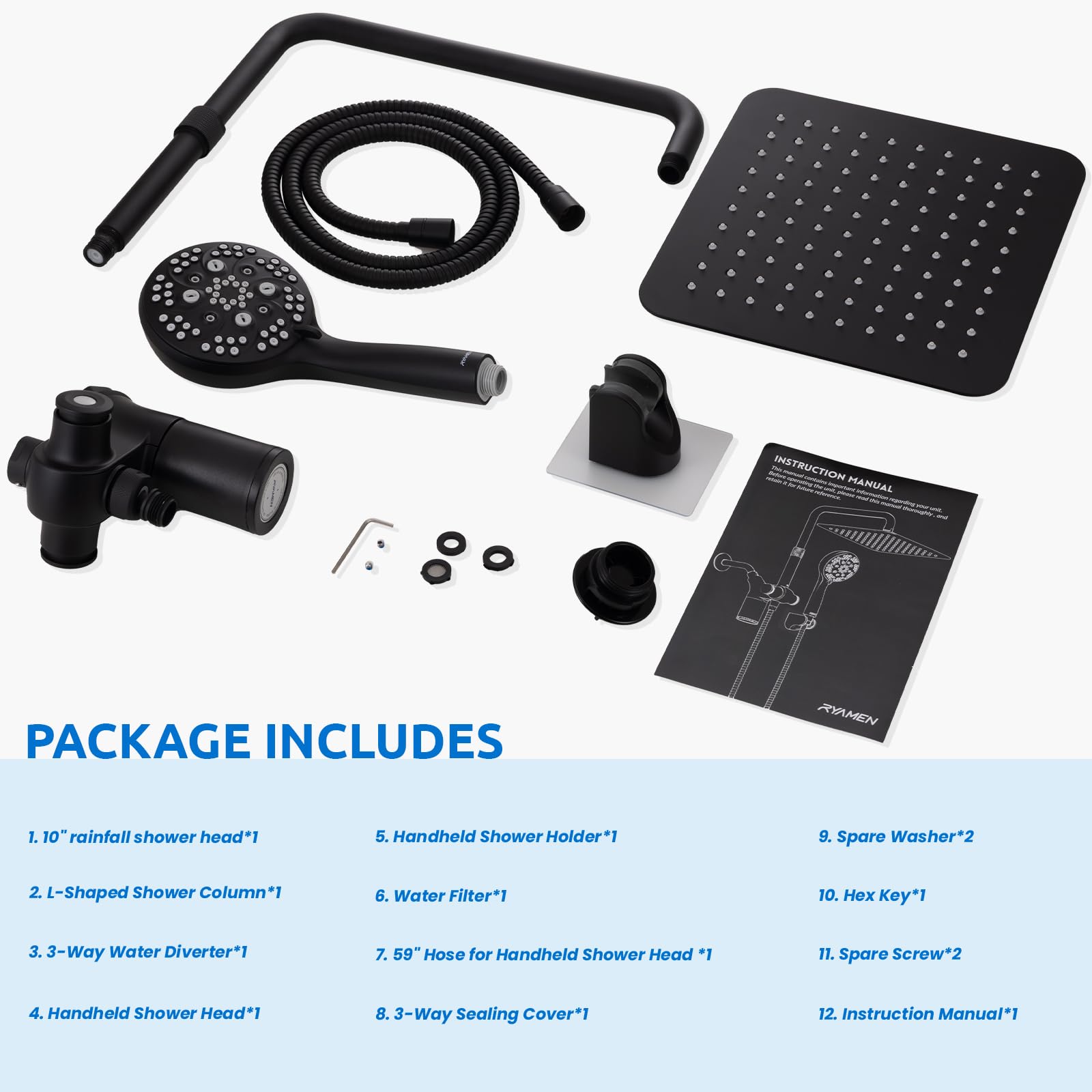 Ryamen installation kit included for simple DIY setup