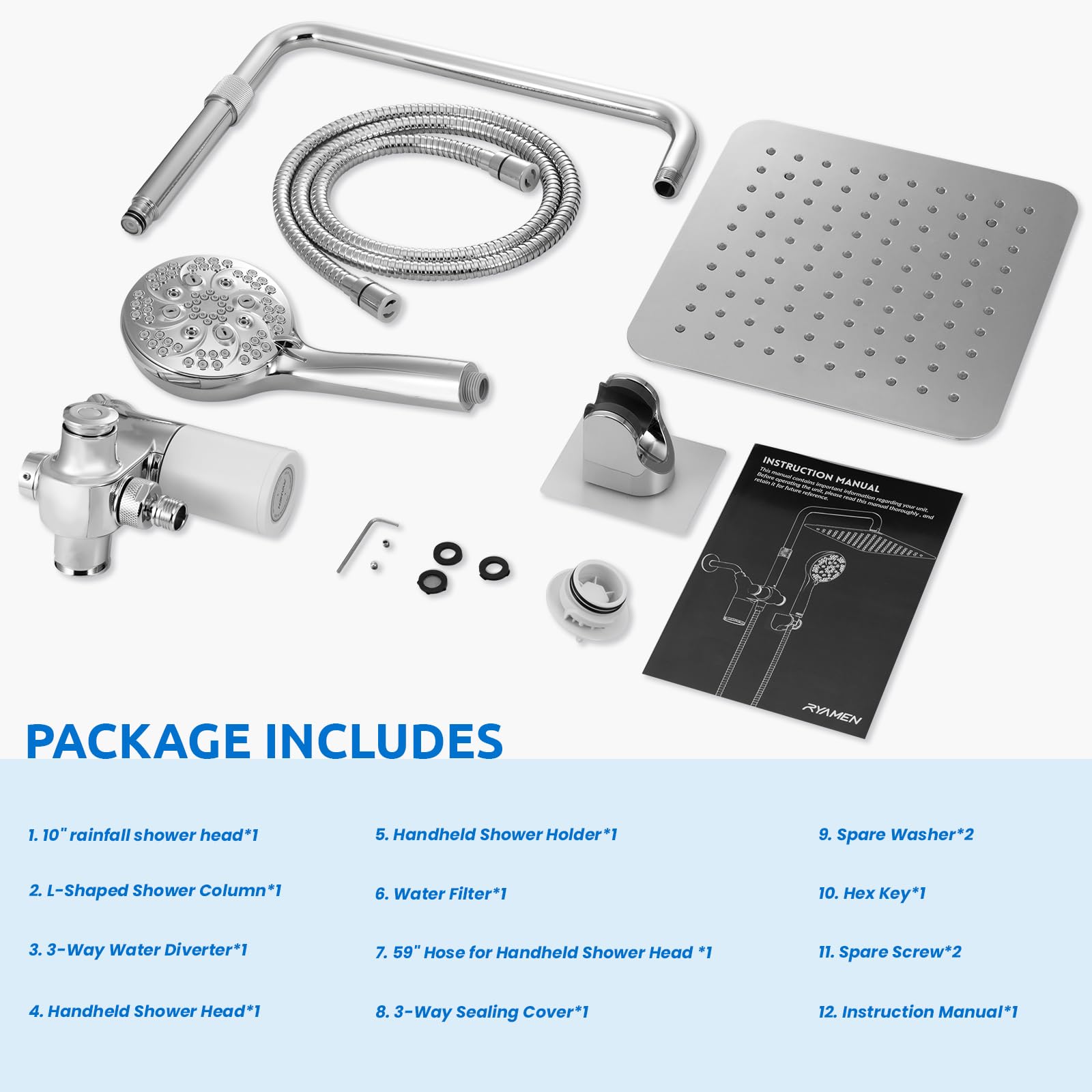 Ryamen included accessories support tool free installation