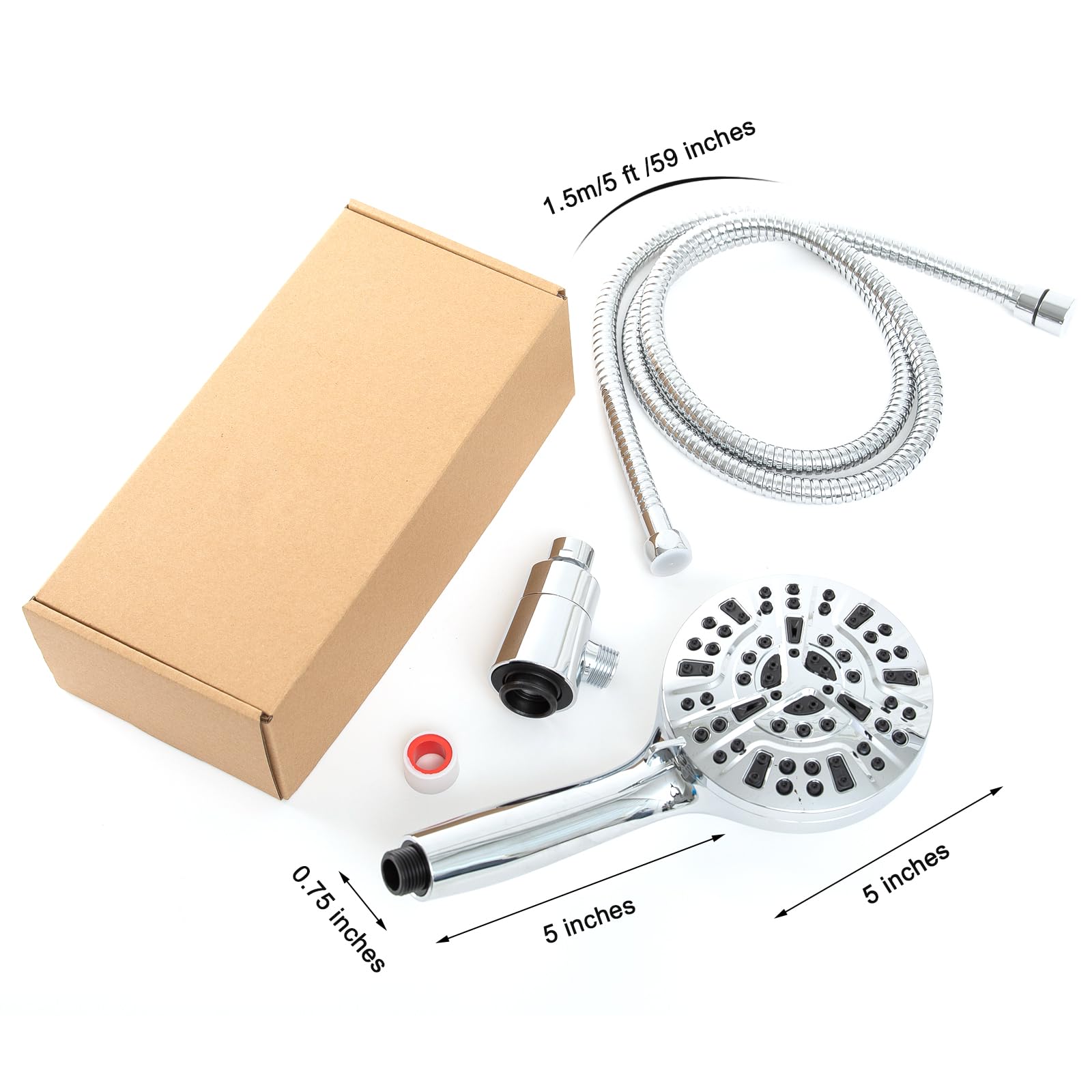 Ryhiac ABS body with large silicone holes resists clogging over time.