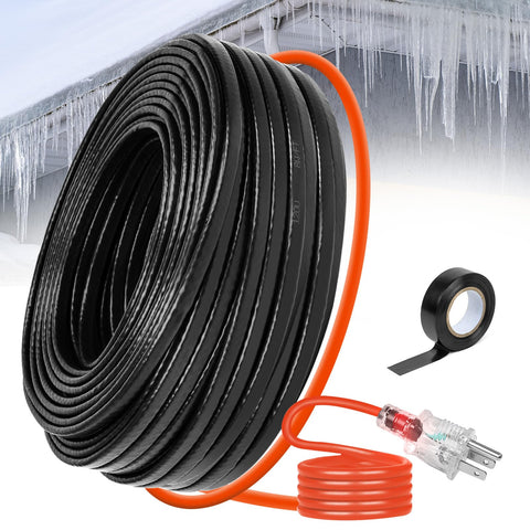 Rylpoint heat tape installed on a metal pipe showing freeze protection