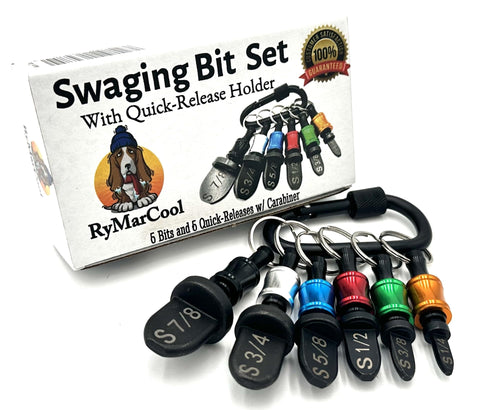 RyMarCool HVAC swage tool with quick-release holder for easy field transport