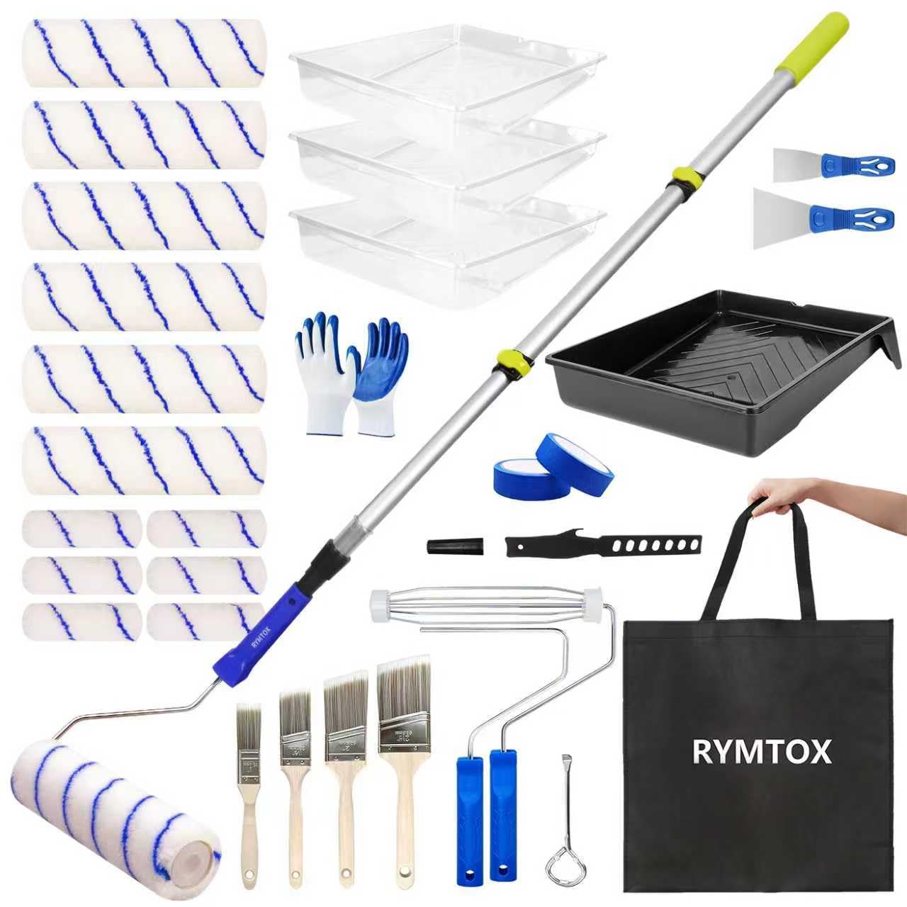 RYMTOX extension pole in use for safe reach on high surfaces