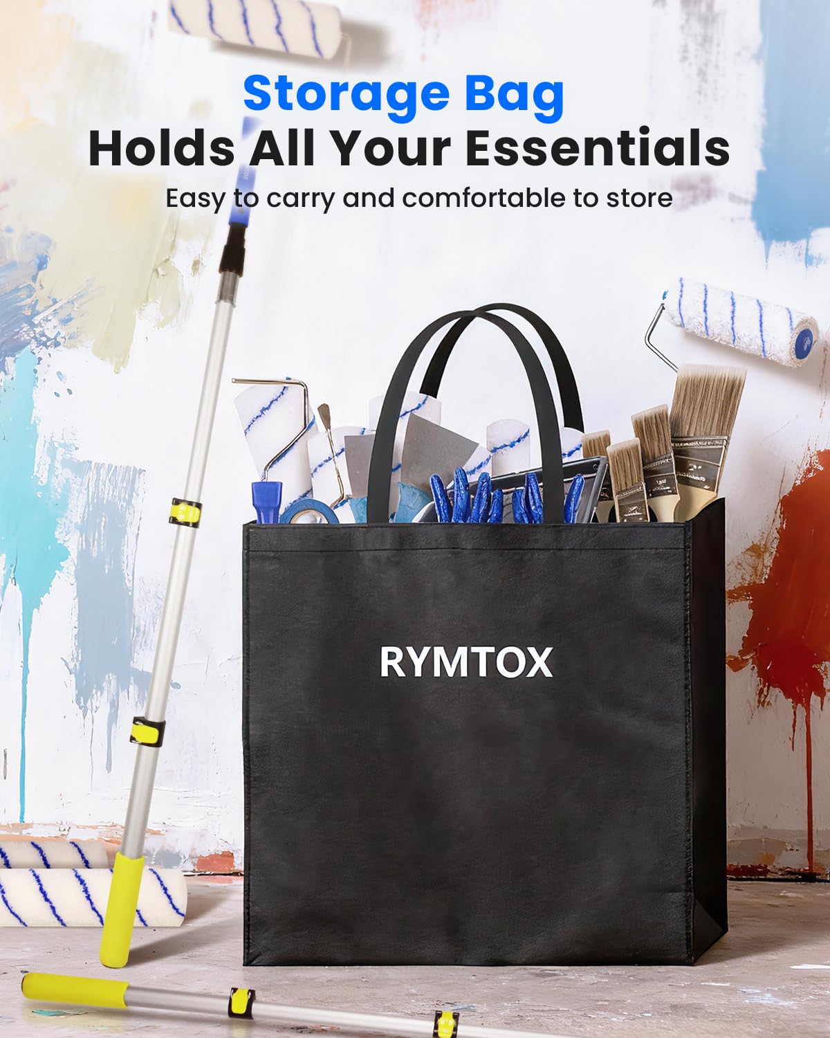 RYMTOX paint tray with liners for clean loading