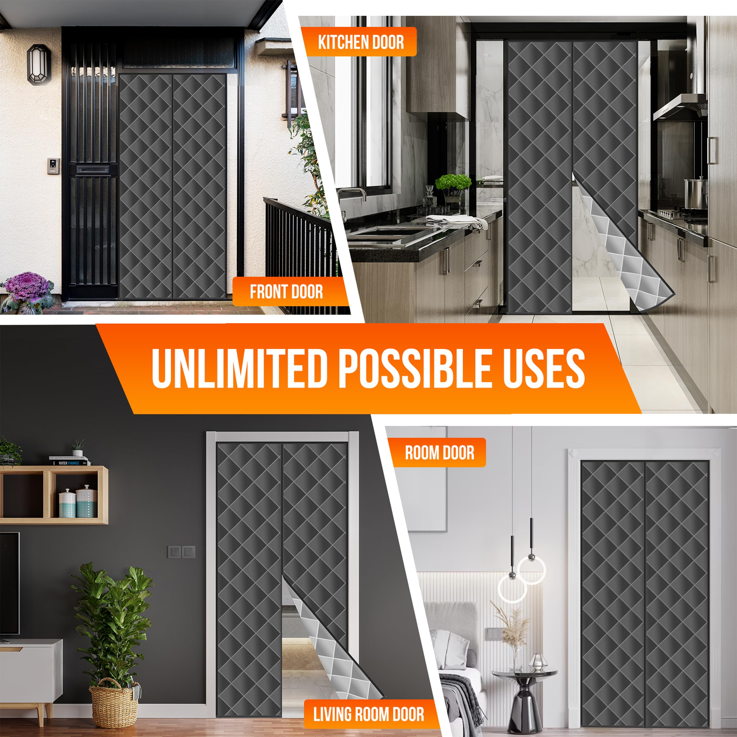 RYNVARK black and gray reversible design for versatile decor