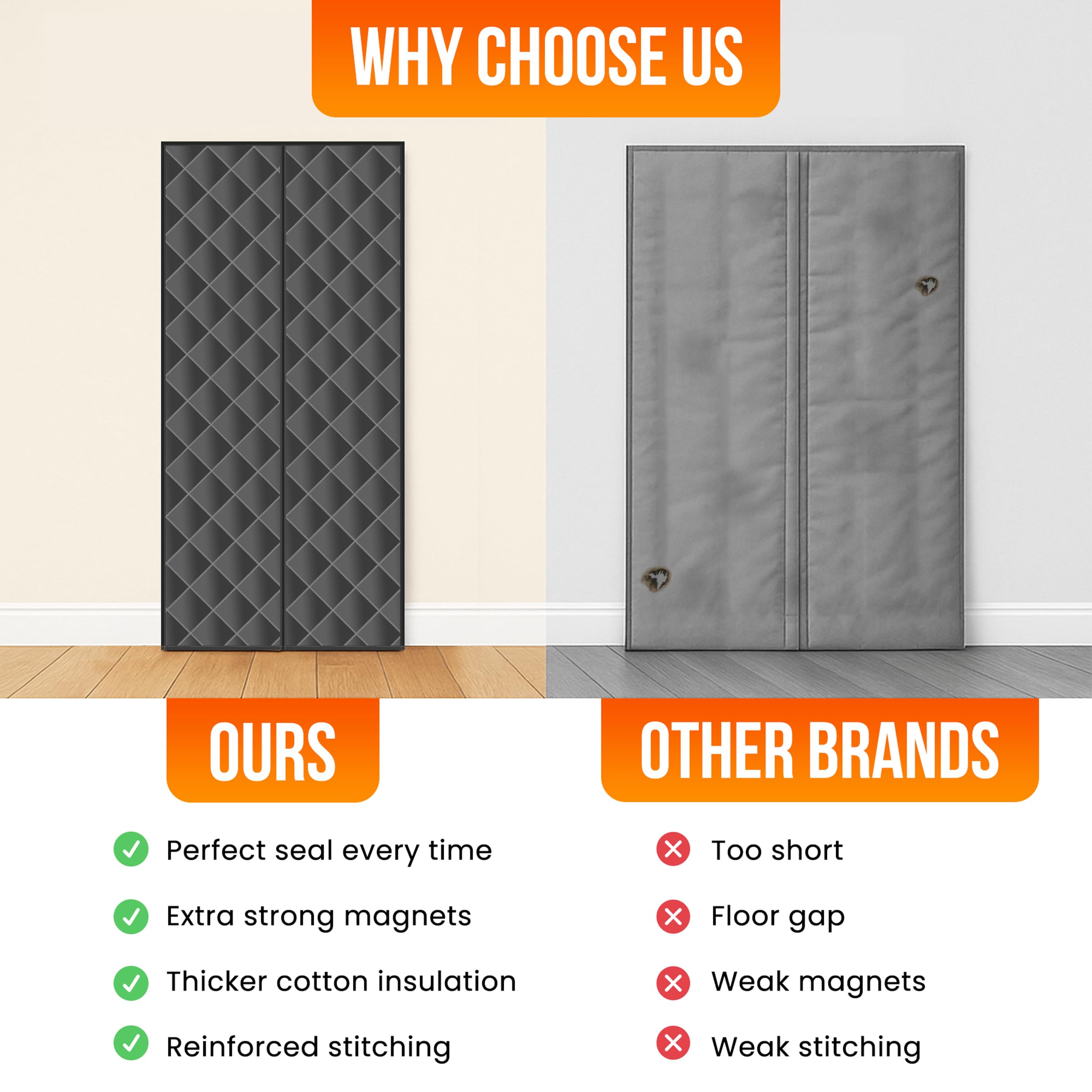 RYNVARK durable insulated curtain stitching detail for long-lasting use