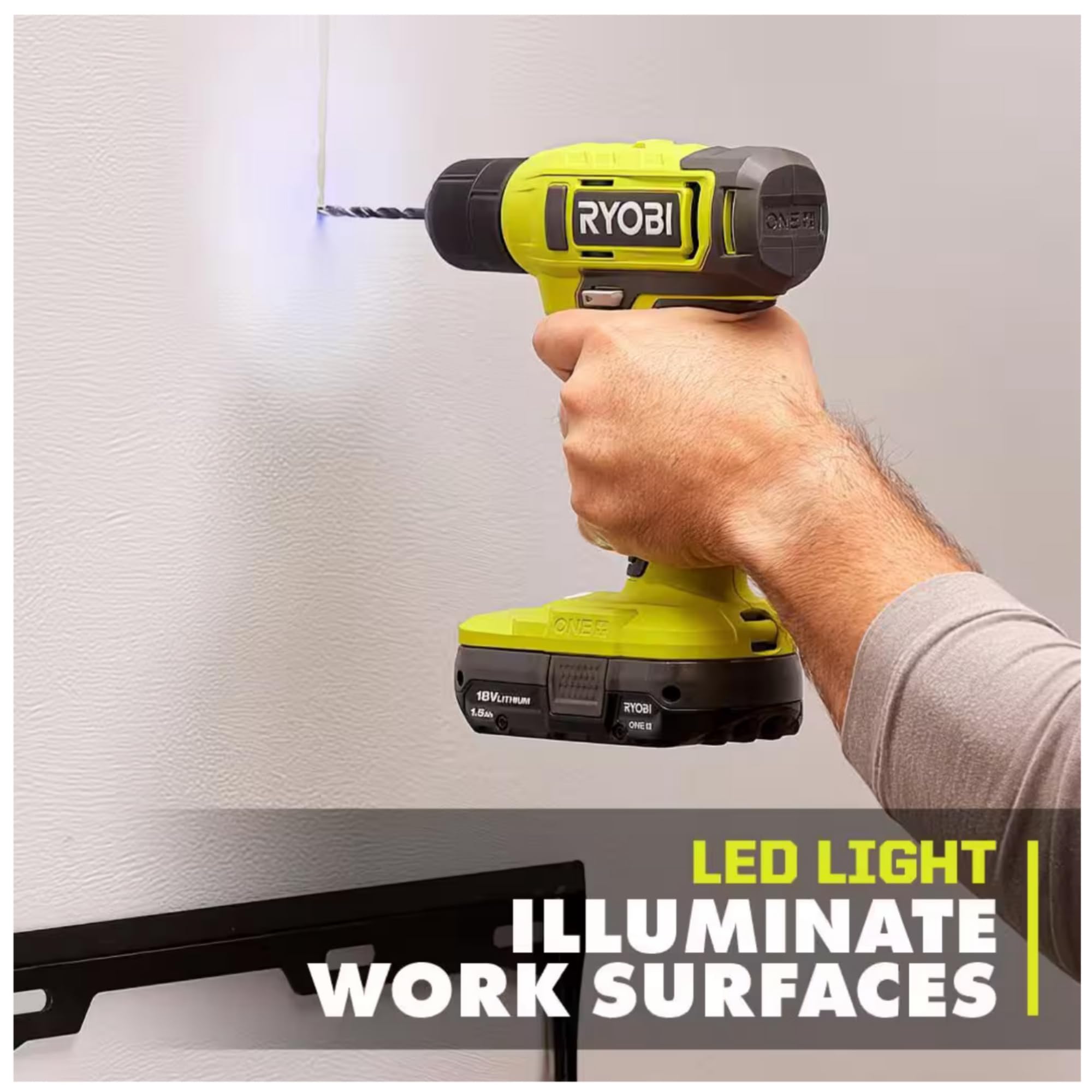 Ryobi 18V charger included for quick battery top-up