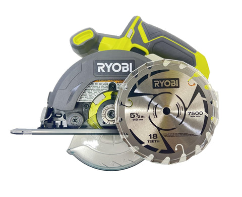 Ryobi 18V ONE+ saw compact design supports easy transport.