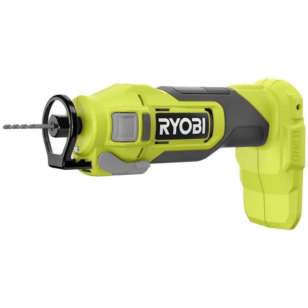 RYOBI 18V ONE+ Cut-Out Tool cordless precision for drywall and trim work.