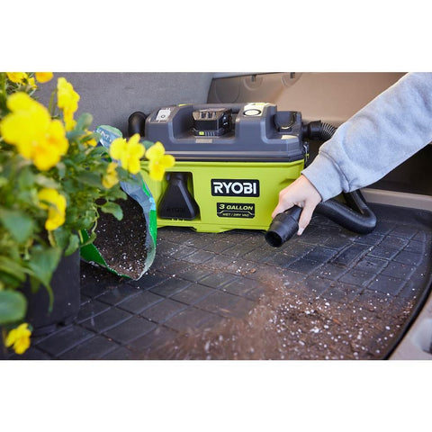 RYOBI 18V ONE+ Link vacuum mounted on LINK Mobile Storage for easy transport.