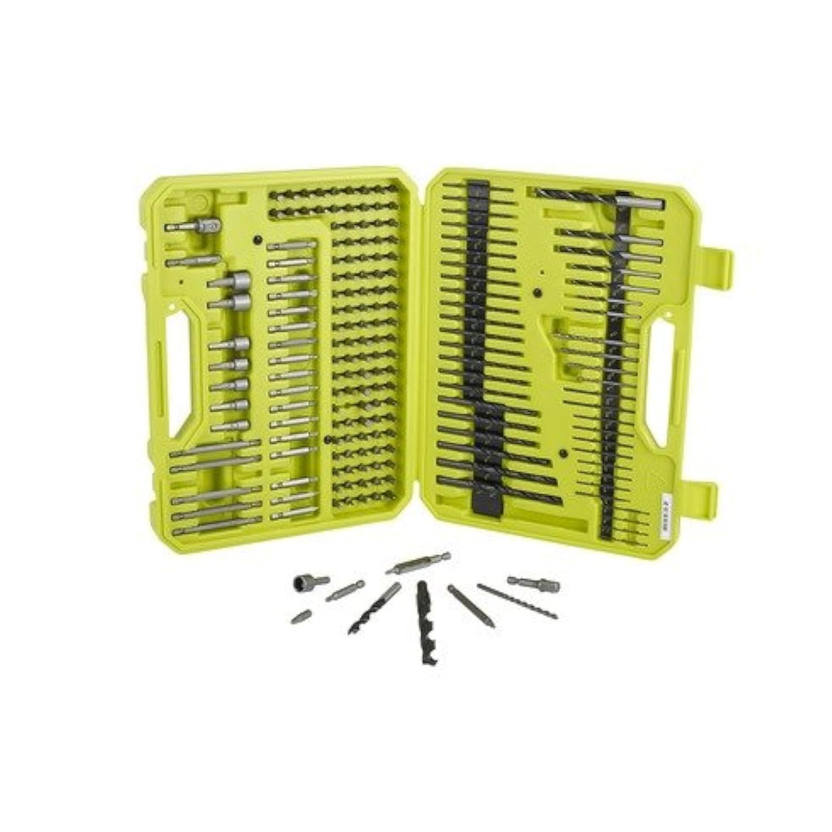 RYOBI 195-Piece drill bit set in rugged case for quick bit access