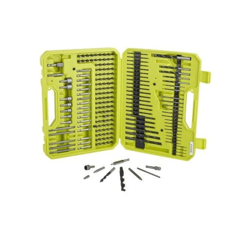 RYOBI 195-Piece drill bit set in rugged case for quick bit access