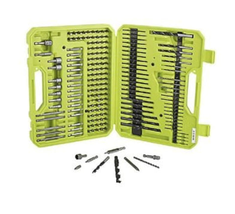 RYOBI 195-Piece kit with magnetic bit holder for secure drilling
