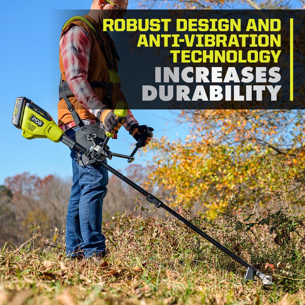 RYOBI 40V 4.0Ah battery delivers stable output for powerful blowers.