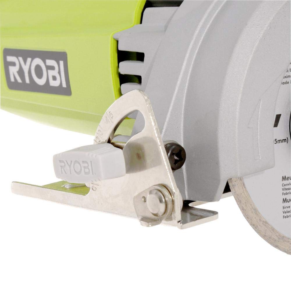 RYOBI 7-inch tile saw with brass water regulator for steady flow