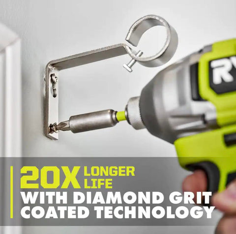 RYOBI A982004 200-piece drill and impact drive set label detail