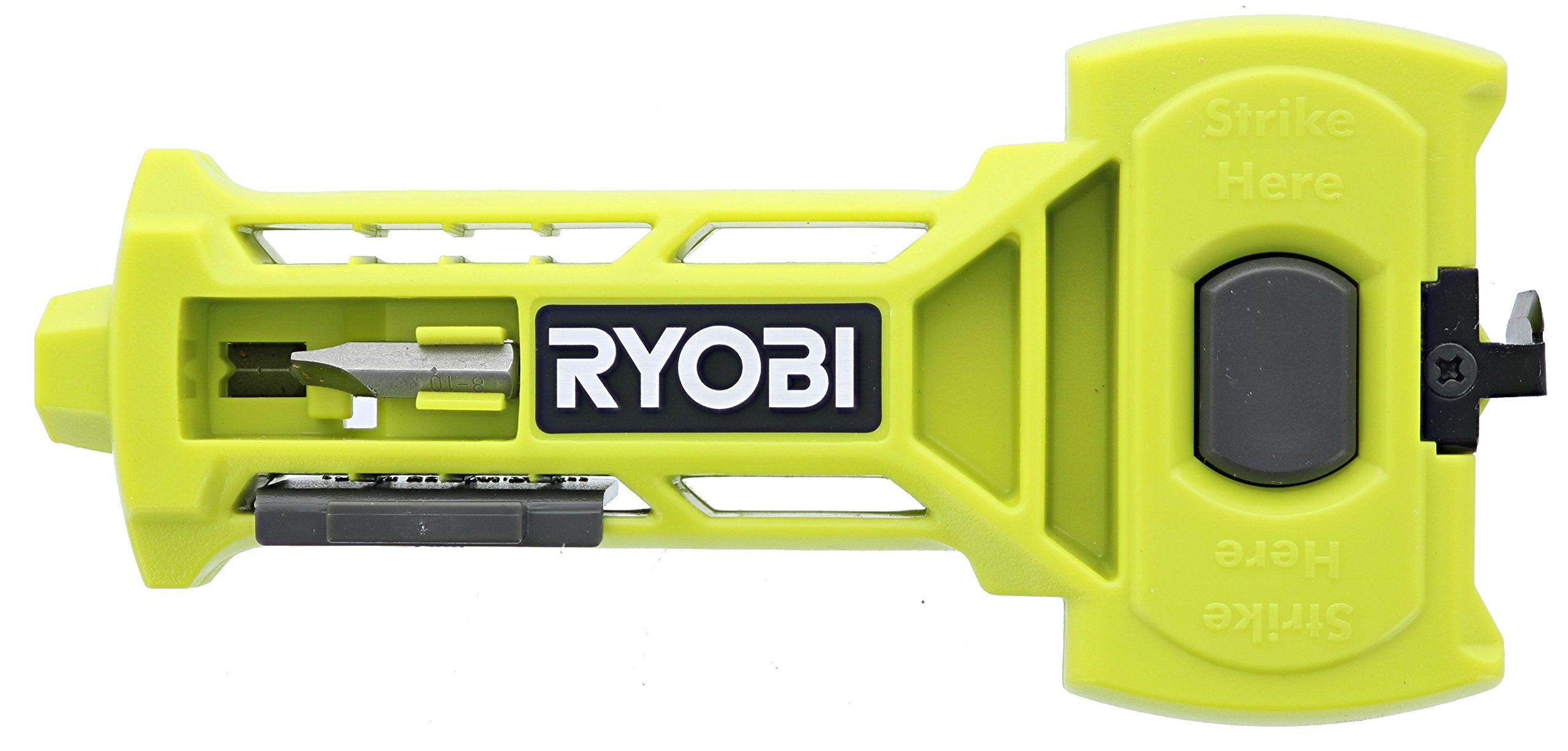 RYOBI A99LM2 onboard storage keeps bits and guard organized.