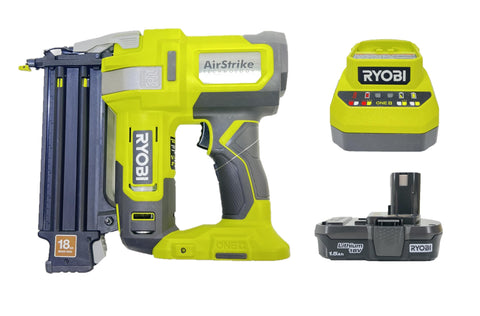 RYOBI AirStrike 18GA Brad Nailer Kit ready for fast, hose-free projects.