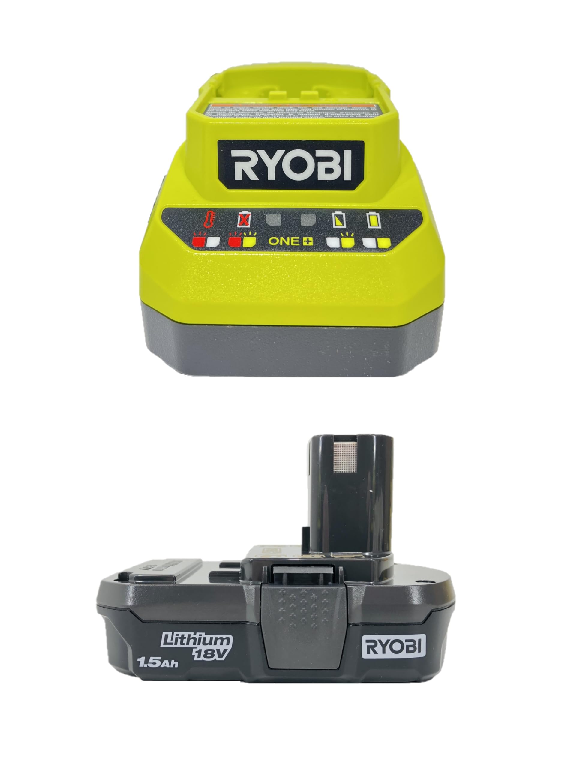 RYOBI battery and charger included for cordless use.