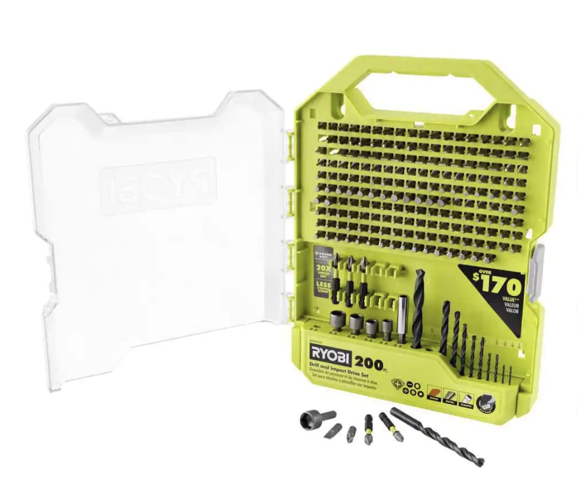 RYOBI drive bits in use for wood and metal projects