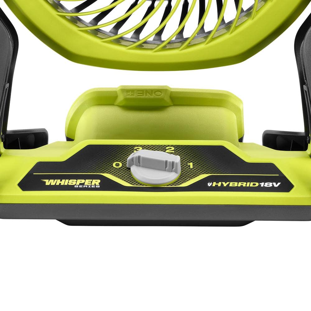 RYOBI green housing highlights sleek design and Whisper Series operation