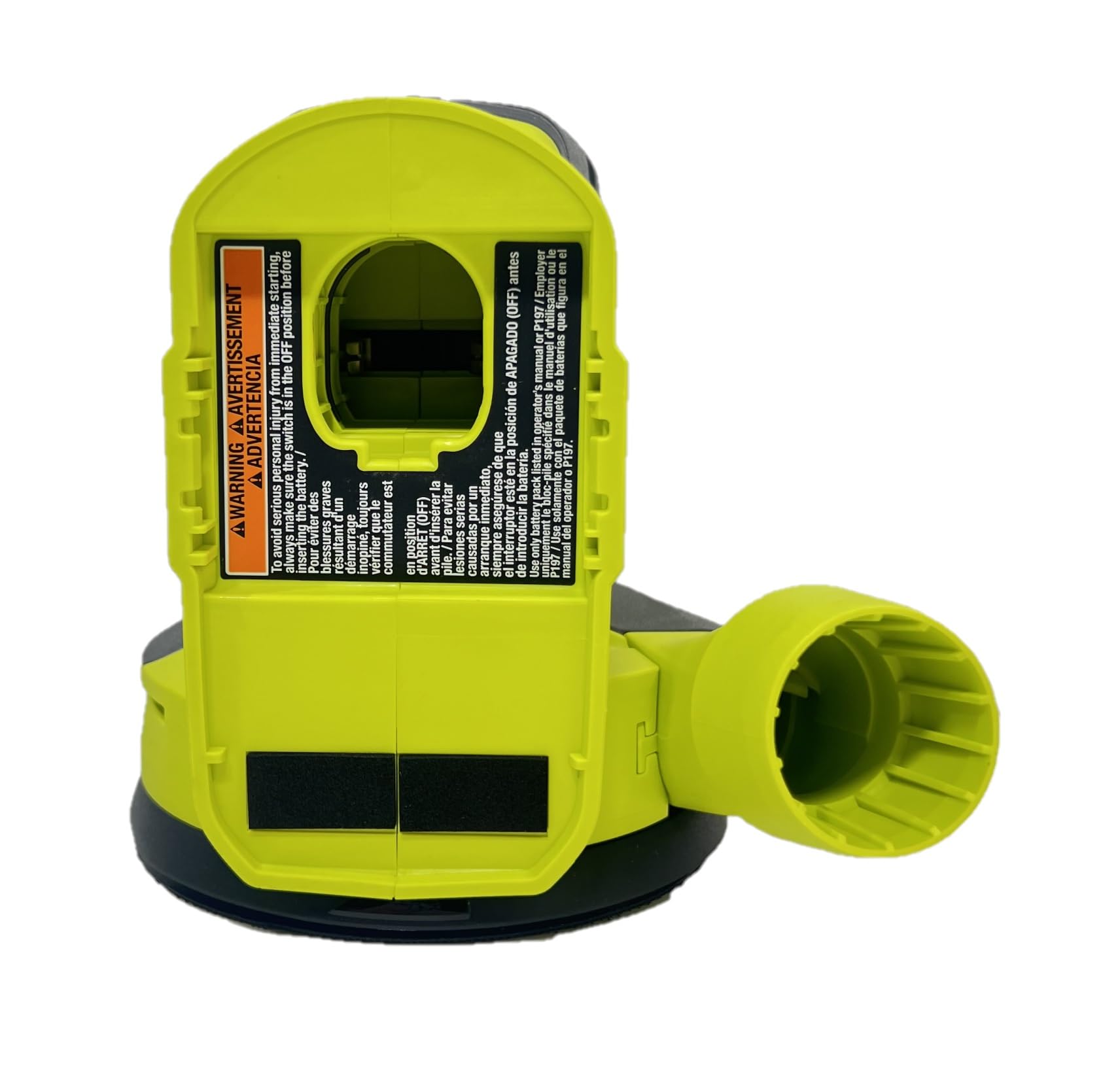 Ryobi One+ 18V cordless sander ideal for portable, on-the-go projects.