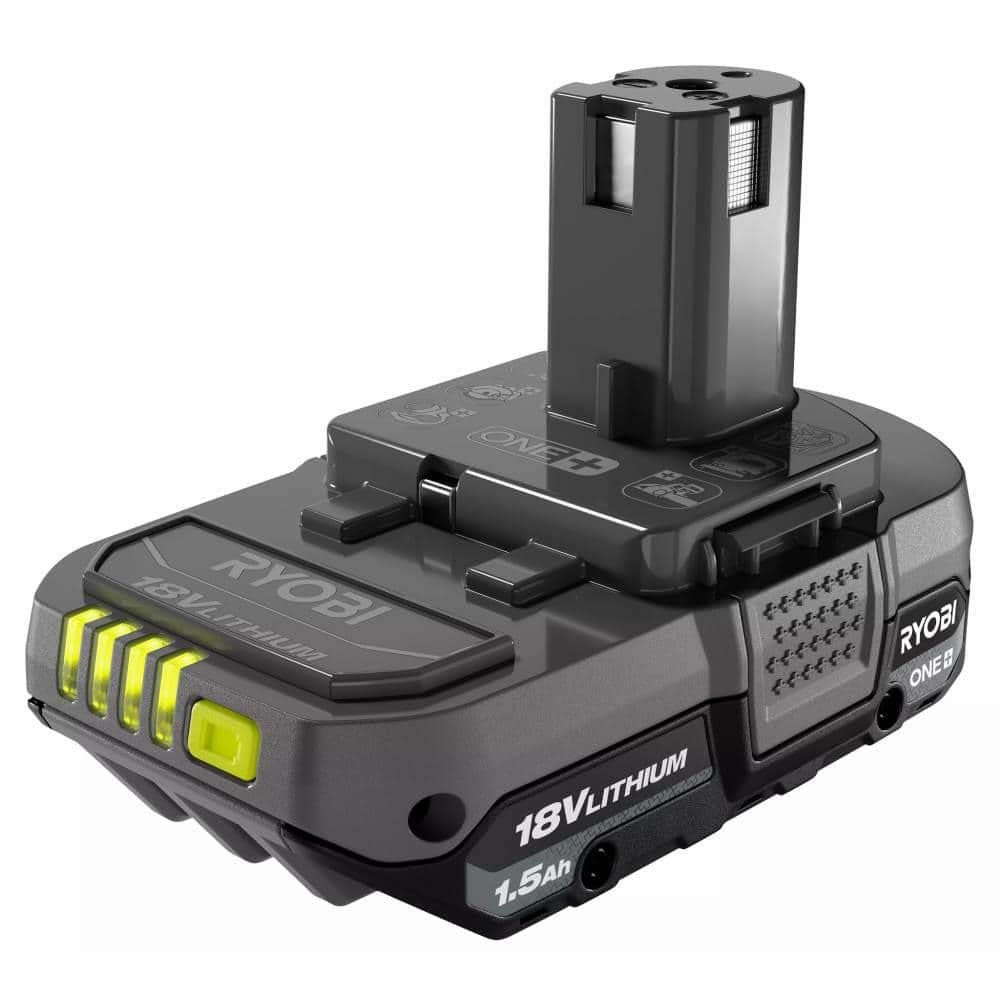RYOBI ONE+ 18V battery with compact design reduces fatigue during long projects