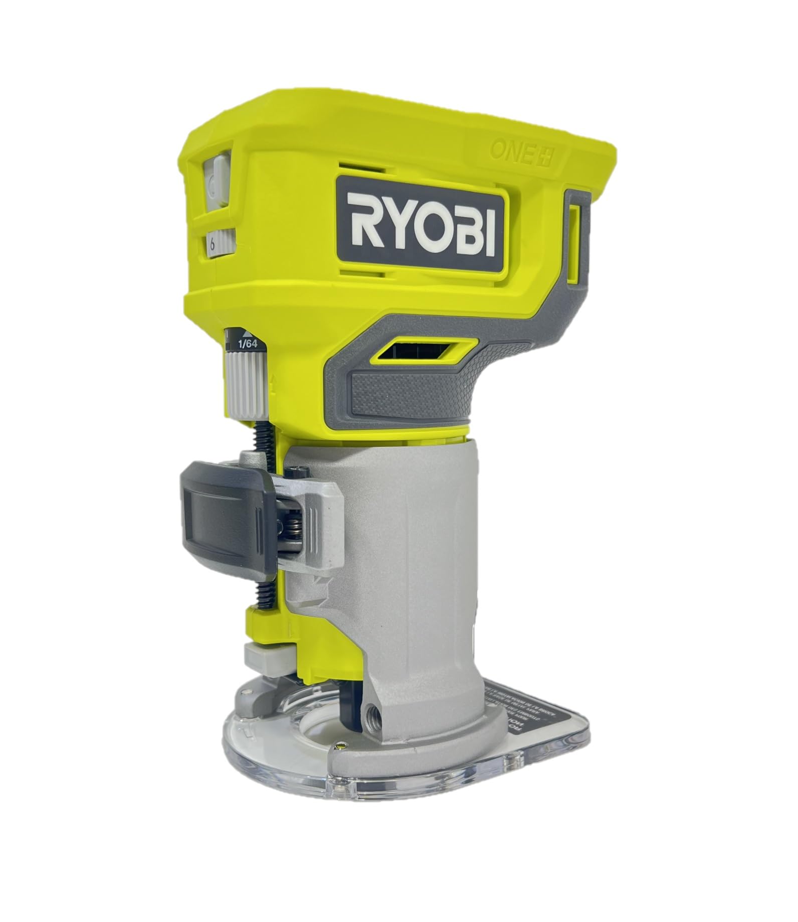 RYOBI OnePlus dust chute helps keep the work area clean during routing