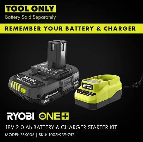 RYOBI ONE+ 18V impact driver with LED worklight for visibility in dim spaces
