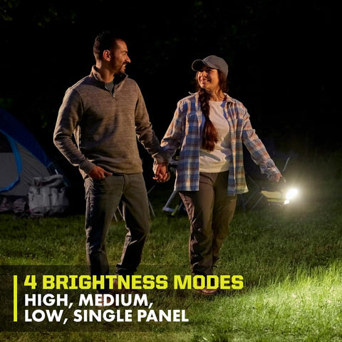 RYOBI ONE+ 360° light hanging hook supports hands-free mounting.