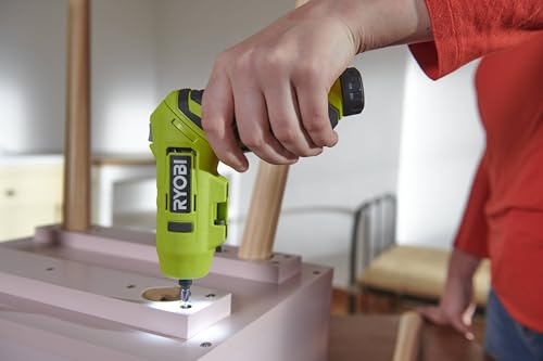 RYOBI ONE+ cordless screwdriver side view highlighting ergonomic grip options for versatile tasks.
