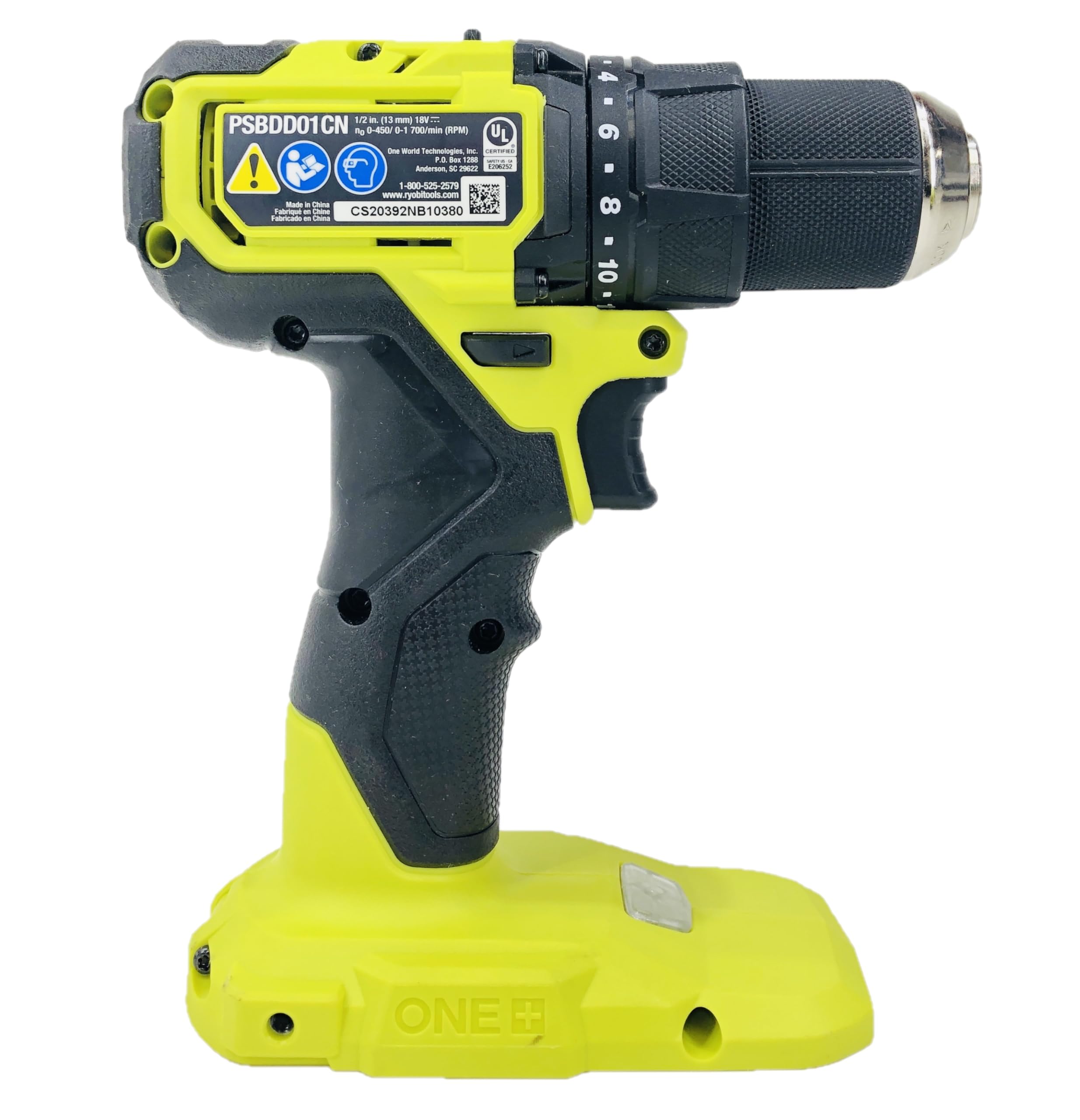 Ryobi ONE+ HP 18V 24-position clutch highlights precise screw driving control.