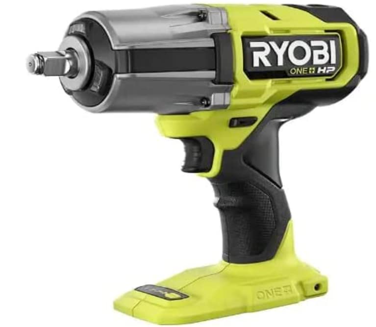 RYOBI ONE+ HP 18V brushless wrench shows high torque for tough bolt removal.
