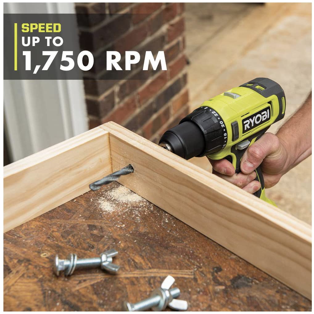 RYOBI ONE+ PCL206 2-speed gearbox; flexible speed control for various materials.