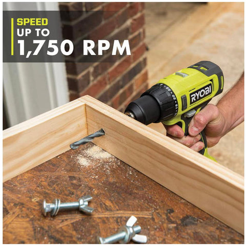 RYOBI ONE+ PCL206 2-speed gearbox; flexible speed control for various materials.