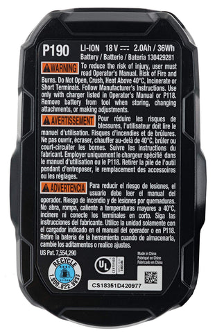 RYOBI P190 extreme weather performance ensures reliable power in cold conditions