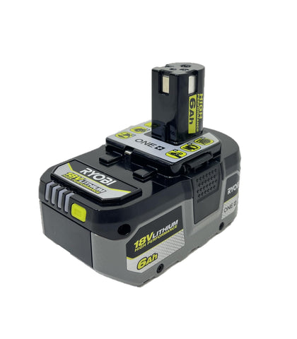 RYOBI P193 6.0Ah battery front view shows compact design for easy handling