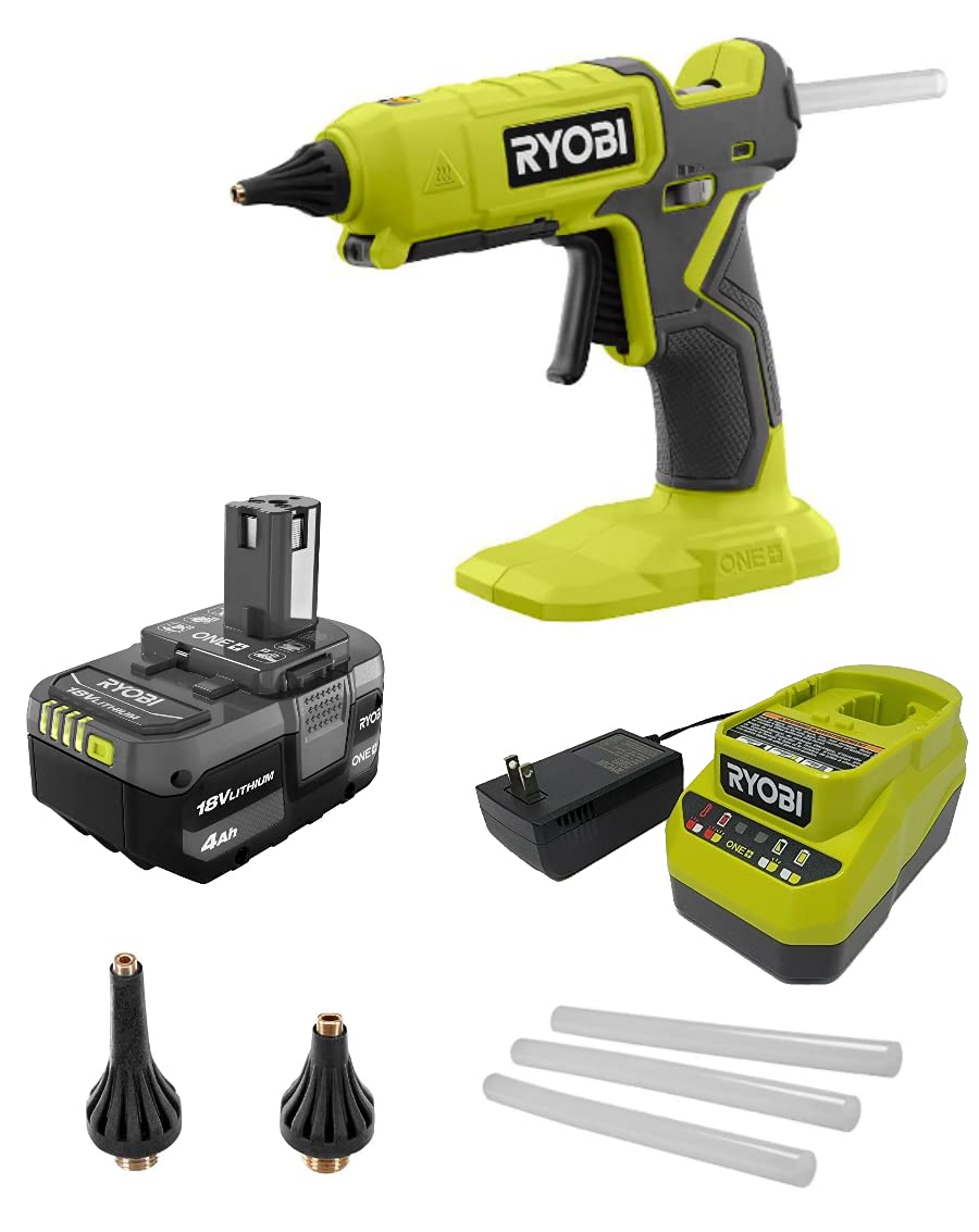 RYOBI P307 dual-temperature glue gun ready for versatile bonding tasks