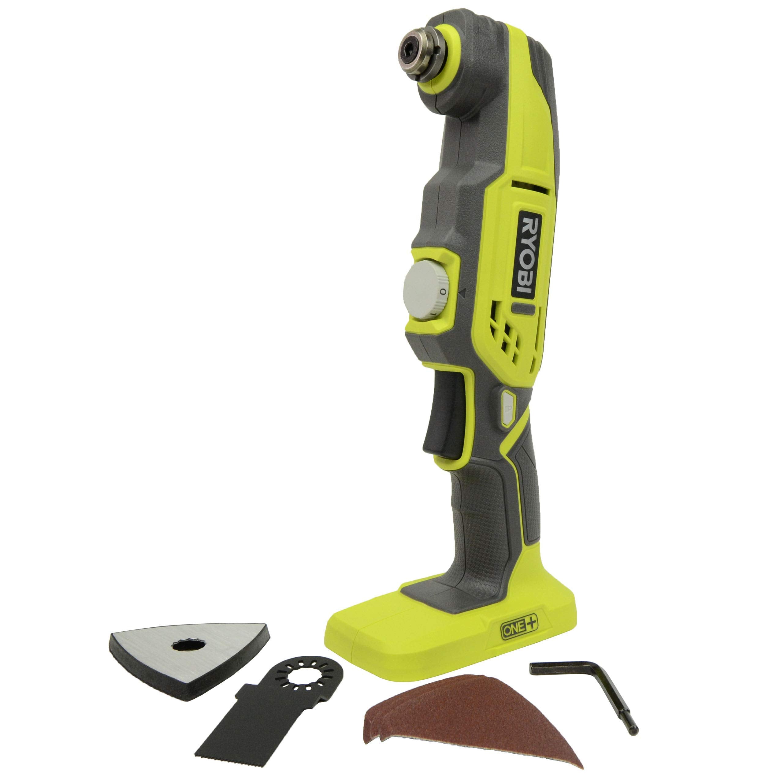RYOBI P343 18V One+ compatibility with batteries and chargers for flexible power.