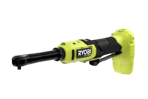 RYOBI PBLRC25B extended-reach ratchet in action for tight spaces