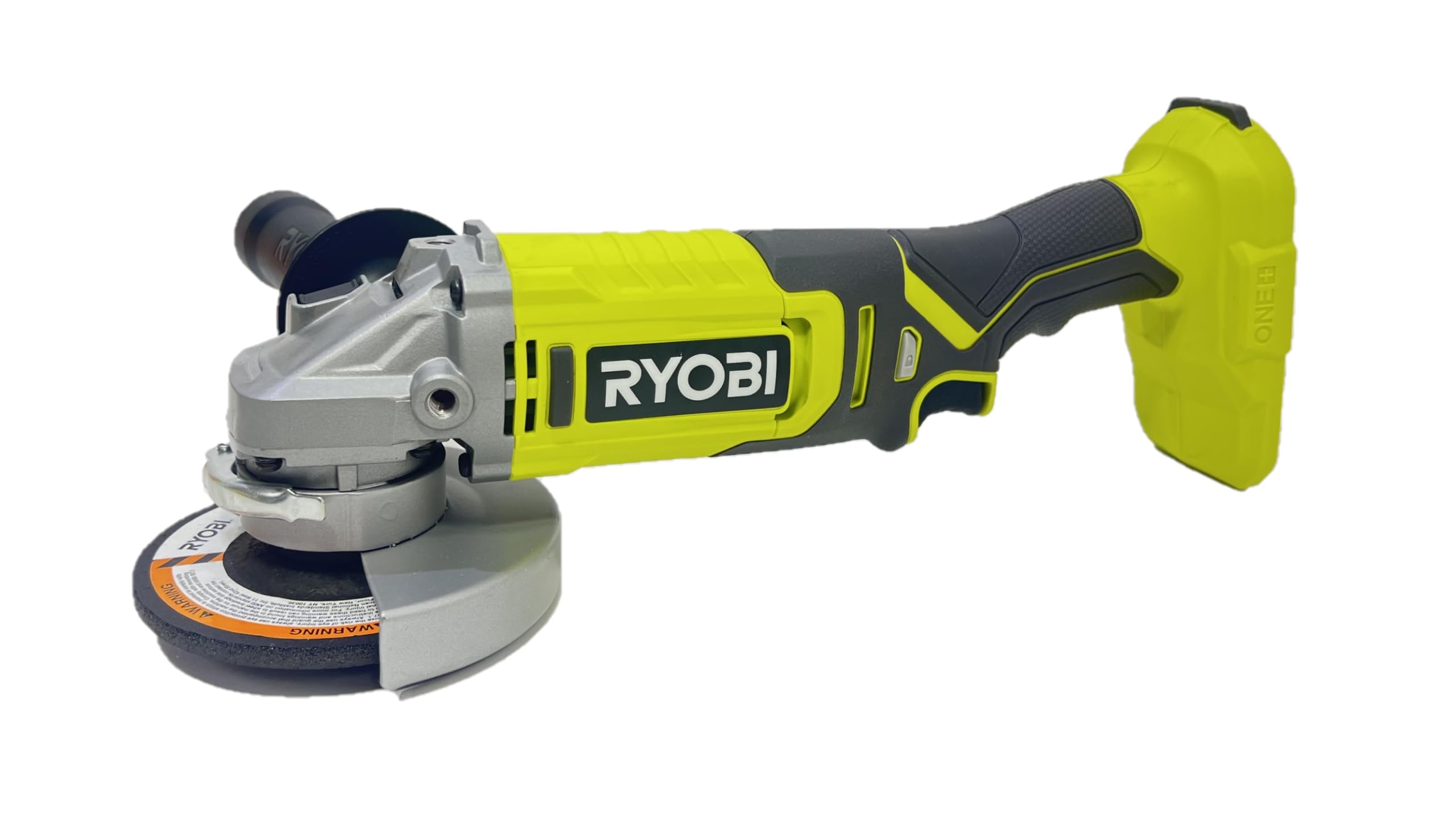 RYOBI PCL445B front view shows a compact cordless grinder for tight spaces.