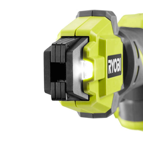 Ryobi P660 dual LED lights illuminate the workspace during PEX installs.