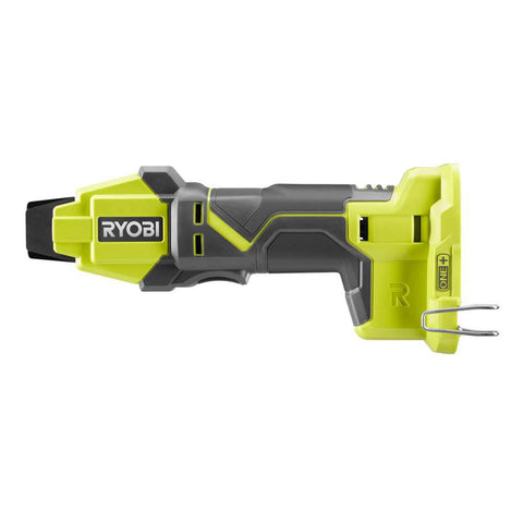 Ryobi P660 shown in one-handed operation for precise clamping with minimal effort.