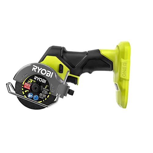 RYOBI PSBCS02 compact cut-off tool in a tight workspace enabling precise cuts.