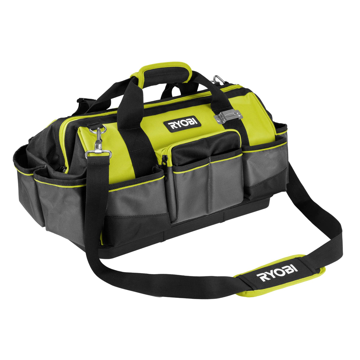 Ryobi RSSMTB1 front view tool bag for organized storage.