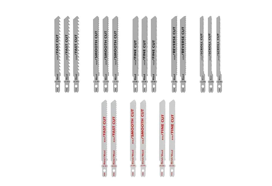 Ryobi wood-cutting blades close-up showing sharp edges and sturdiness.