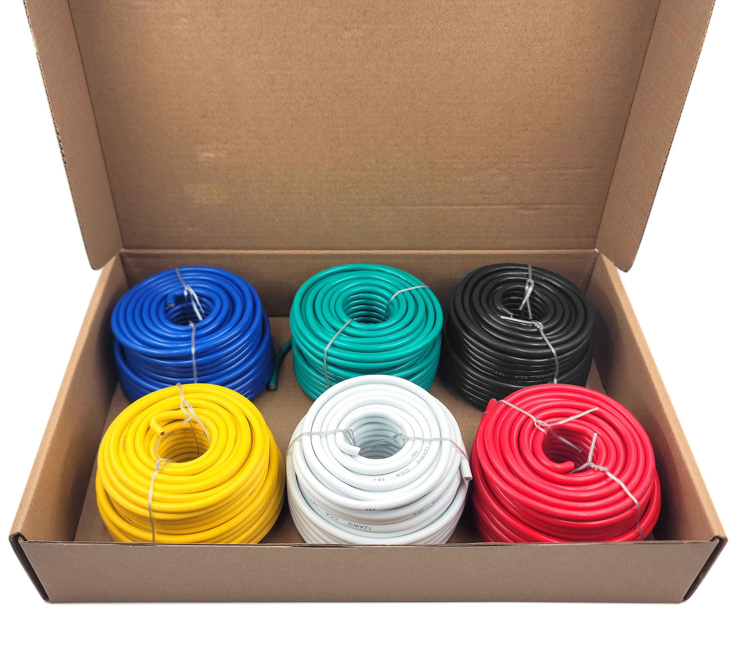 Ryukiro black 12 gauge primary wire for power distribution and ground runs.