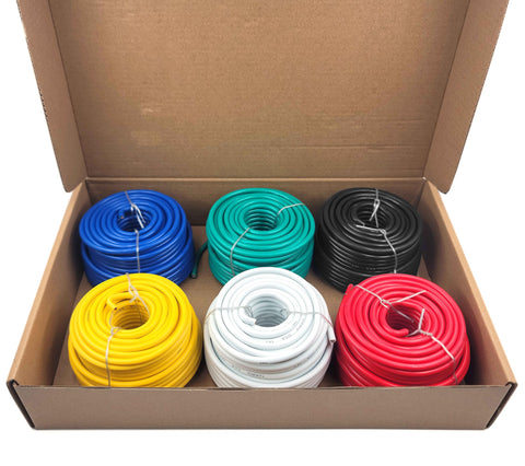 Ryukiro black 12 gauge primary wire for power distribution and ground runs.