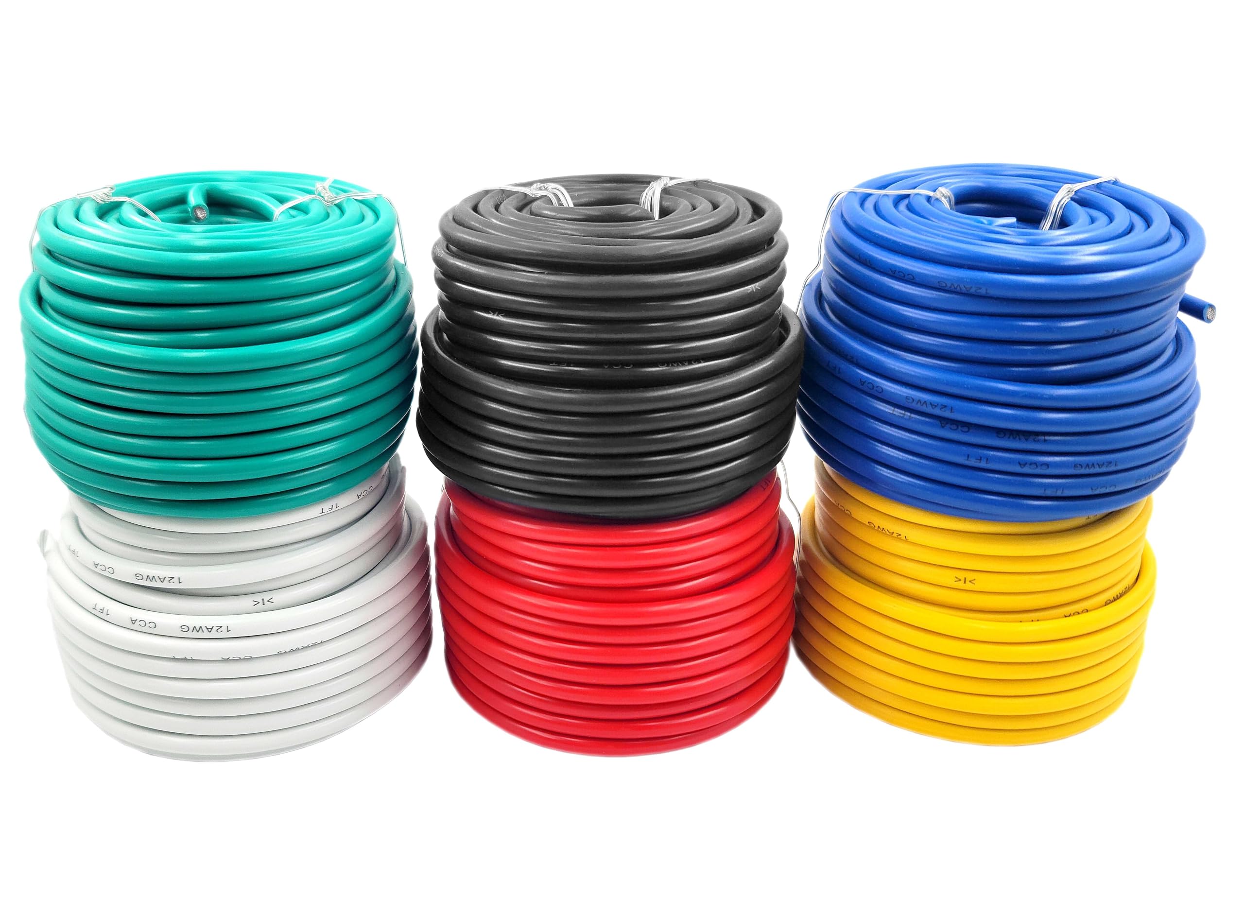 Ryukiro 12 gauge red primary wire for automotive and trailer wiring.